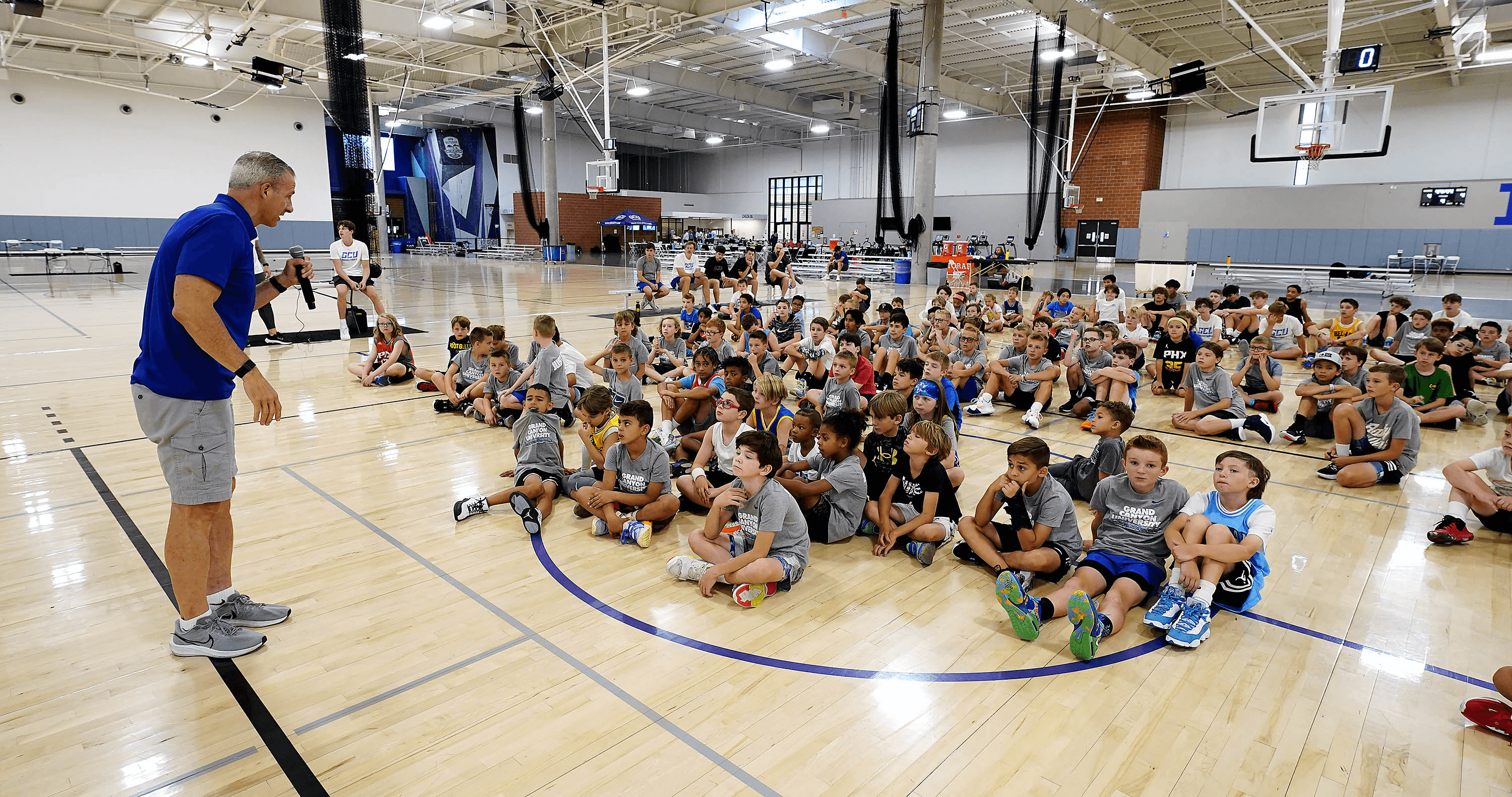 Basketball camp action
